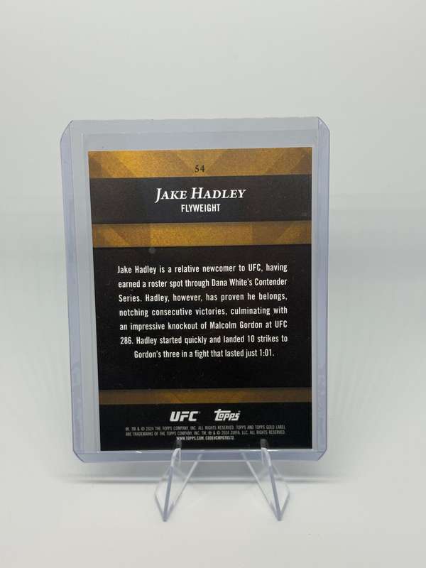 2024 Topps UFC Gold Label - Jake Hadley Rookie Blue 9/99 #54
