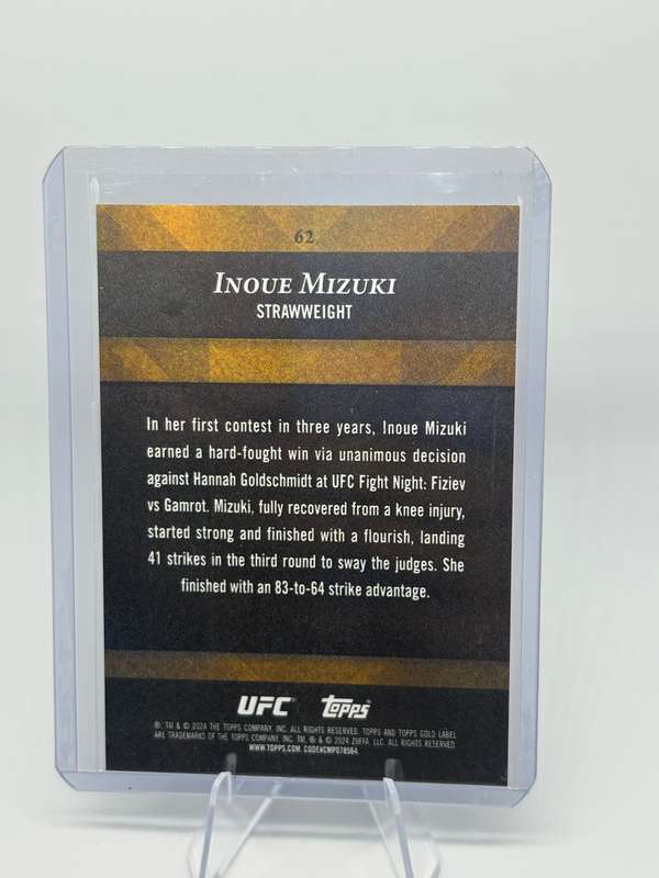 2024 Topps UFC Gold Label - Inoue Mizuki 179/199 #62