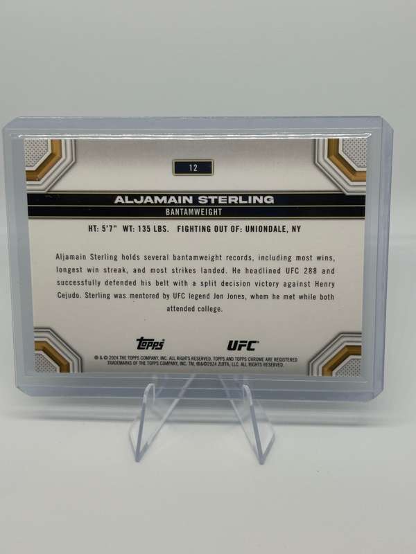 2024 Topps Chrome UFC - Aljamain Sterling Speckle Refractor 129/299 #12