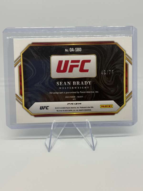 2023 Panini Select UFC - Sean Brady Auto 48/75 Blue Prizm #OA-SBD