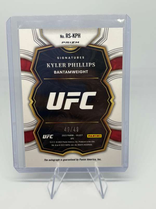 2023 Panini Select UFC - Kyler Phillips Rookie Auto Purple Prizm 49/49 #RS-KPH