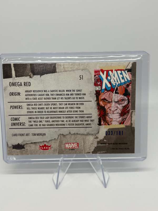 2023 Marvel Fleer Ultra Wolverine - Omega Red 33/181 #51