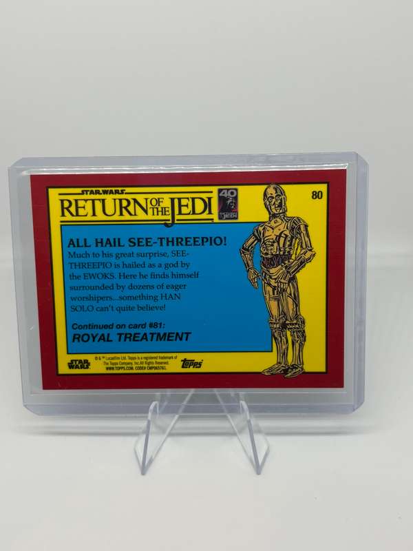Topps Chrome Sapphire 2023 Star Wars ROTJ - All Hail See-Threepio! 6/25 #80
