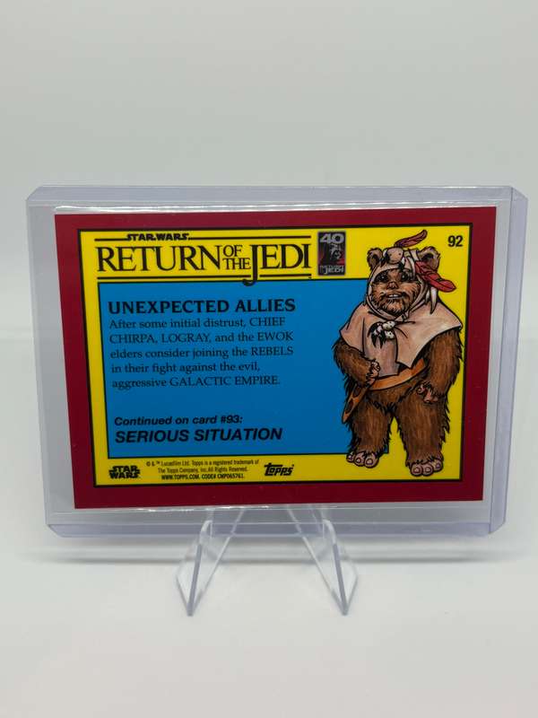 Topps Chrome Sapphire 2023 Star Wars ROTJ - Unexpected Allies 7/25 #92