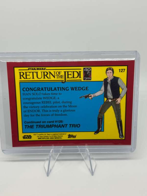 Topps Chrome Sapphire 2023 Star Wars ROTJ - Congratulating Wedge 68/75 #127