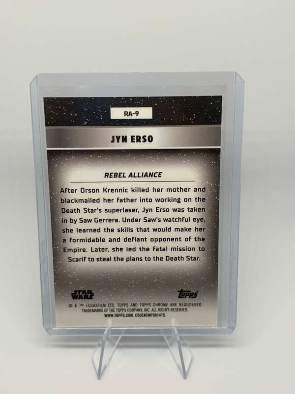 2024 Topps Chrome Star Wars - Jyn Erso Rebel Alliance Insert 62/99 #RA-9