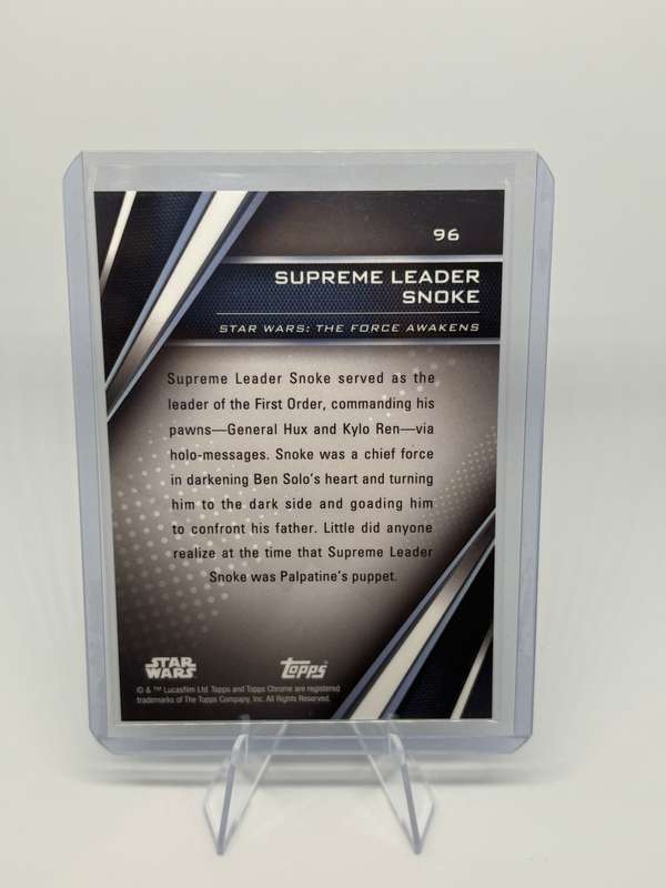 2023 Topps Chrome Black Star Wars - Supreme Leader Snoke 77/125 #96