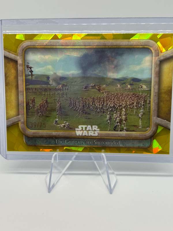 Topps Chrome Sapphire 2024 Star Wars TPM - The Gungans are Surrounded 39/75 #95