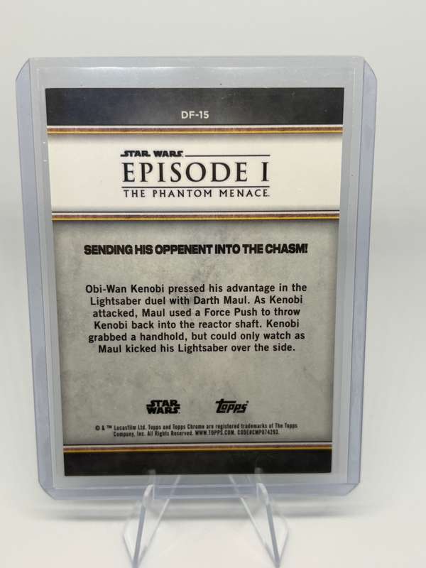 Topps Chrome Sapphire 2024 Star Wars TPM - Duel of the Fates - Send His Openent I... 6/99 #DF-15