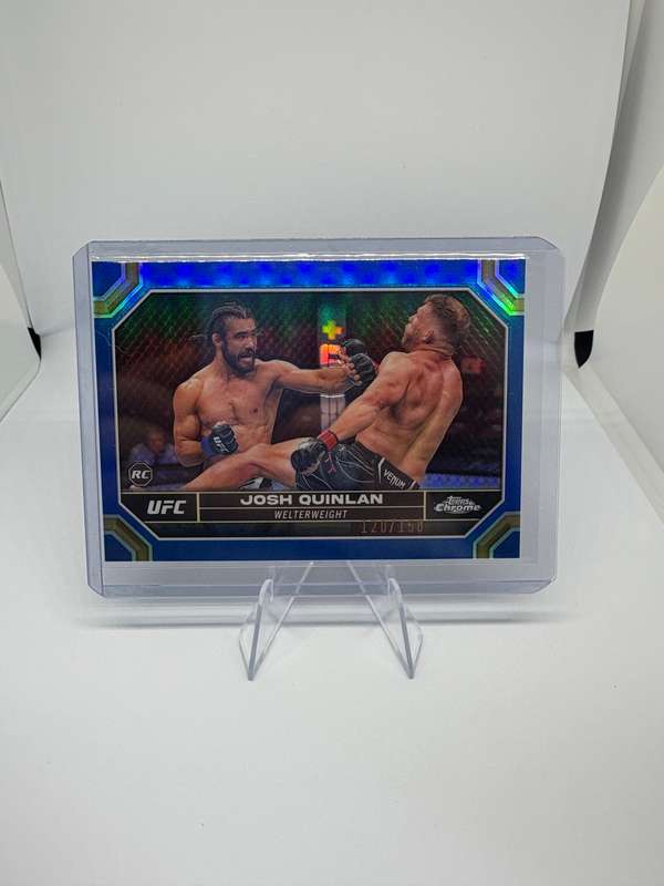 2024 Topps Chrome UFC - Josh Quinlan Blue Refractor 120/150 #76