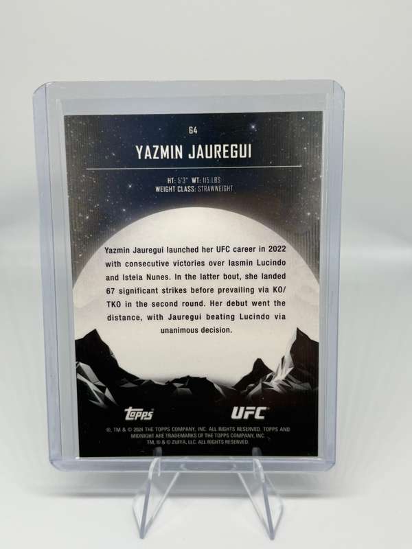 2024 Topps UFC Midnight - Yazmin Jauragui RC SP Orange 43/75  #64