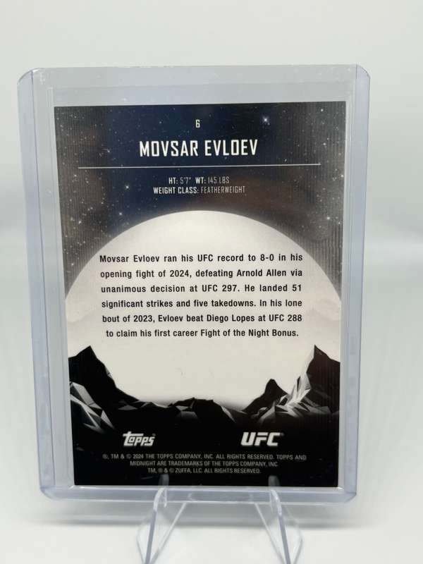2024 Topps UFC Midnight - Mosvar Evloev Morning SP 37/125 #6