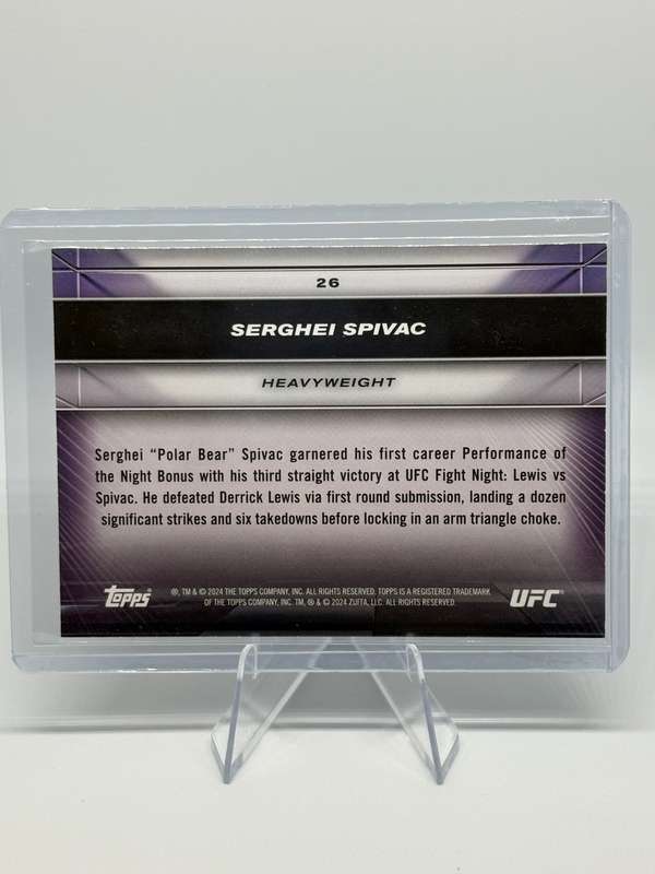 2024 Topps UFC Knockout - Serghei Spivac 31/125 #26