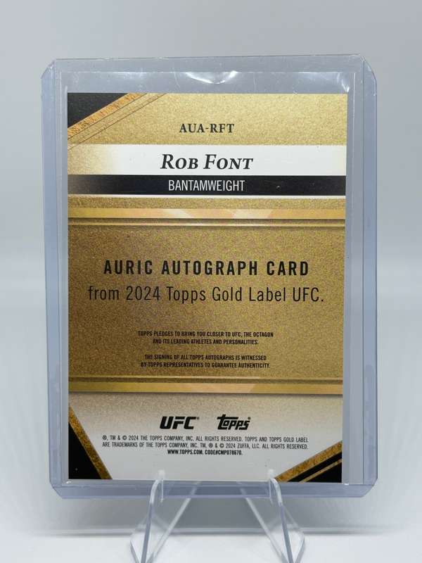 2024 Topps UFC Gold Label - Rob Font Auric Auto Black 2/10 #AUA-RFT