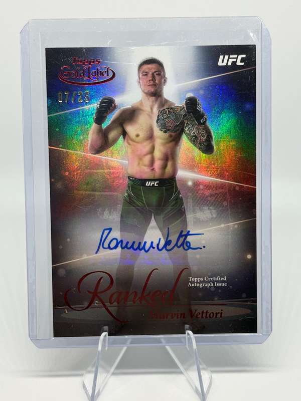 2024 Topps UFC Gold Label - Marvin Vettori Ranked Auto 7/25 #RIK-MVI