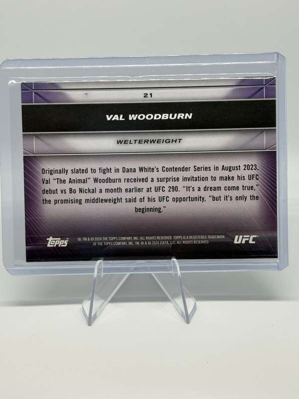 2024 Topps UFC Knockout - Val Woodburn RC Gold 6/8 #21