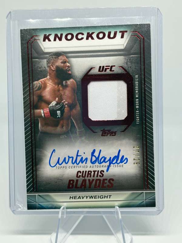 2024 Topps UFC Knockout - Curtis Blaydes Knockout Auto Relic Card 07/25 #KAR-CBS