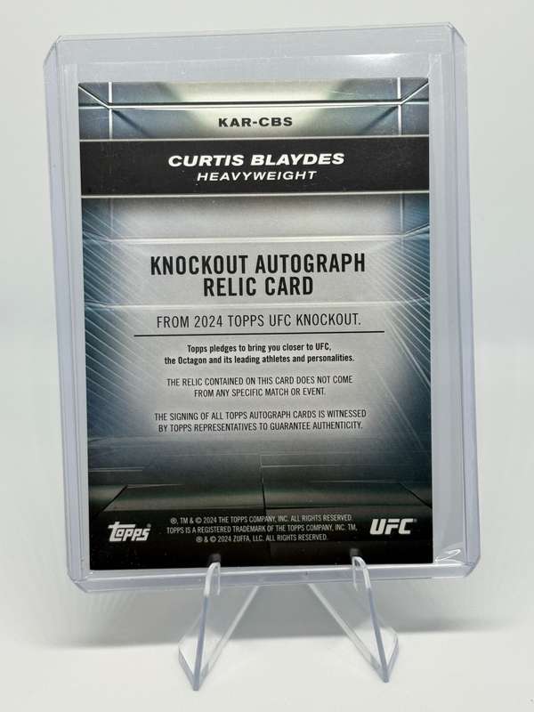2024 Topps UFC Knockout - Curtis Blaydes Knockout Auto Relic Card 07/25 #KAR-CBS