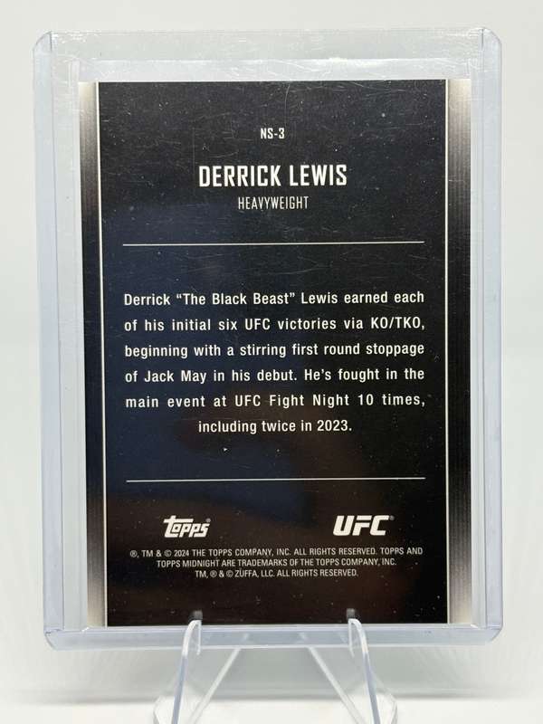 2024 Topps UFC Midnight - Night Stars Derrick Lewis Morning 16/25 #NS-3