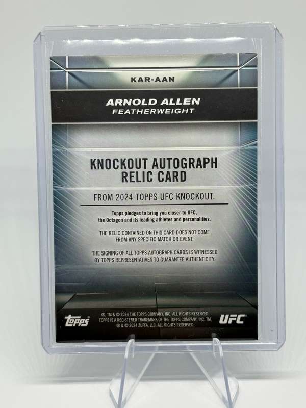 2024 Topps UFC Knockout - Arnold Allen Knockout Auto Relic Card 05/99 #KAR-AAN