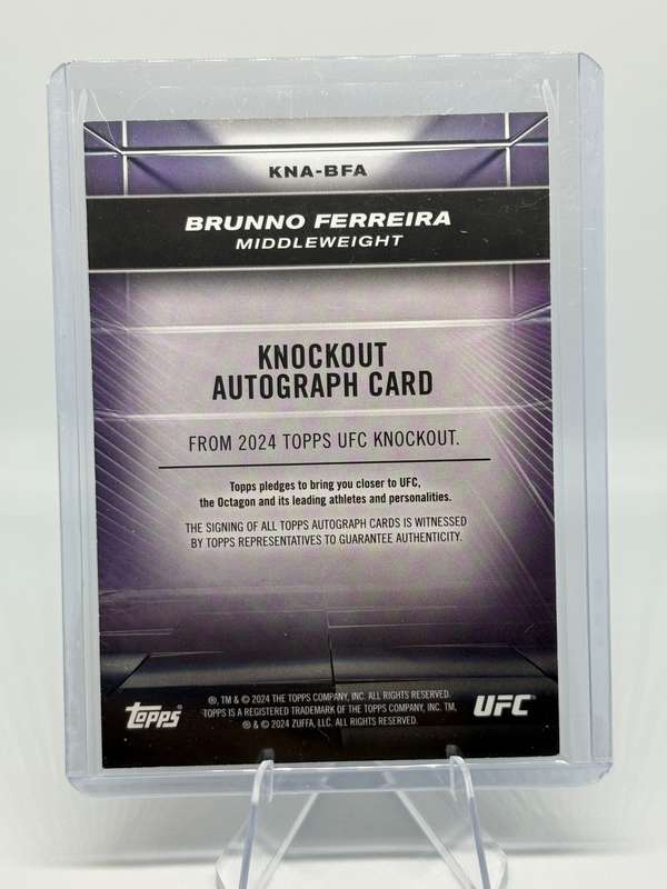 2024 Topps UFC Knockout - Bruno Ferreira Knockout Auto Card 37/50 #KNA-BFA
