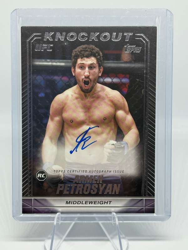 2024 Topps UFC Knockout - Armen Petrosyan RC Knockout Auto Card #KNA-APN