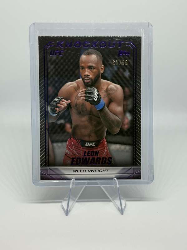 2024 Topps UFC Knockout - Leon Edwards Purple 62/99 #30