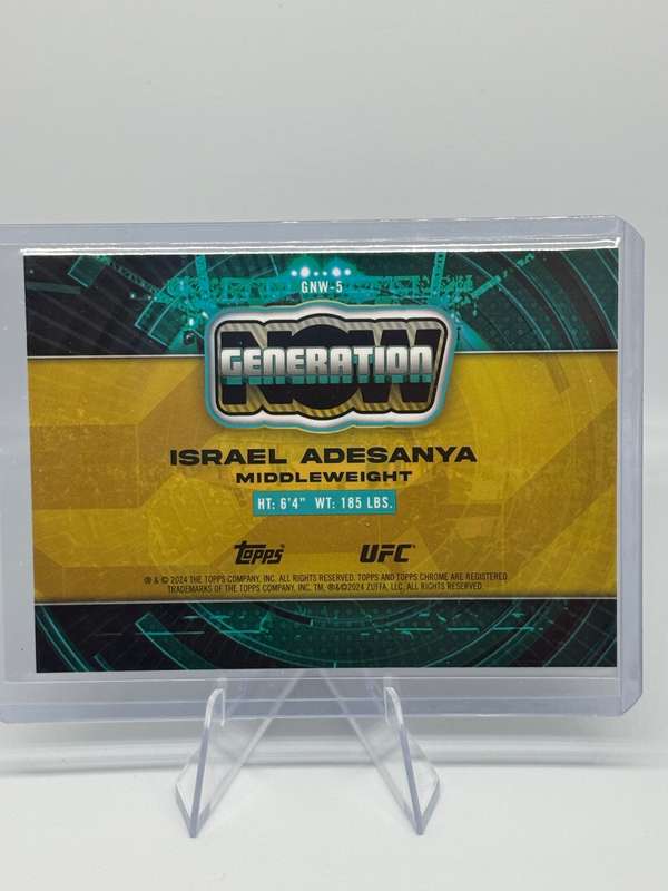 2024 Topps Chrome UFC - Israel Adesanya Generation Now SSP #GNW-5