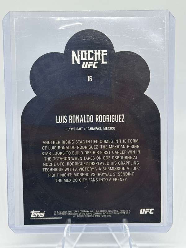 2024 Topps UFC Noche - Luis Ronaldo Rodriguez Die-Cut #16