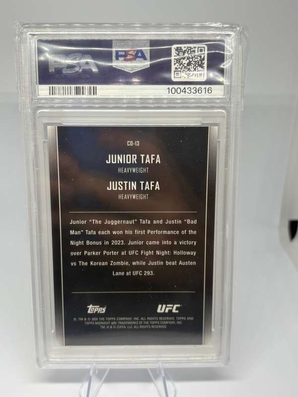 PSA 9! 2024 Topps UFC Midnight - Constellations Junior Tafa | Justin Tafa 7/12  #CO-13