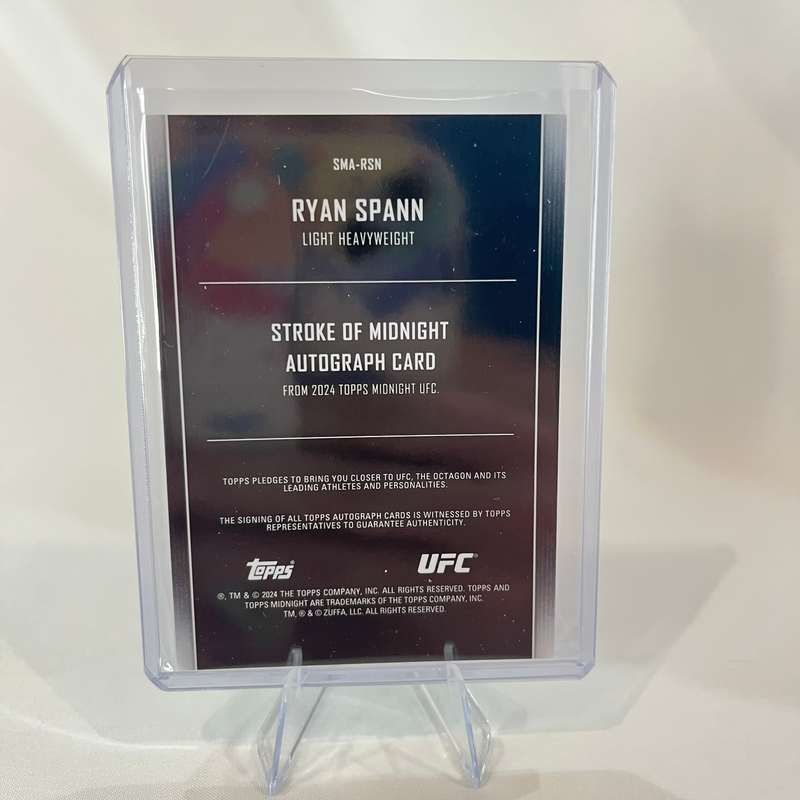 2024 Topps UFC Midnight - Stroke of Midnight Auto Ryan Spann #SMA-RSN