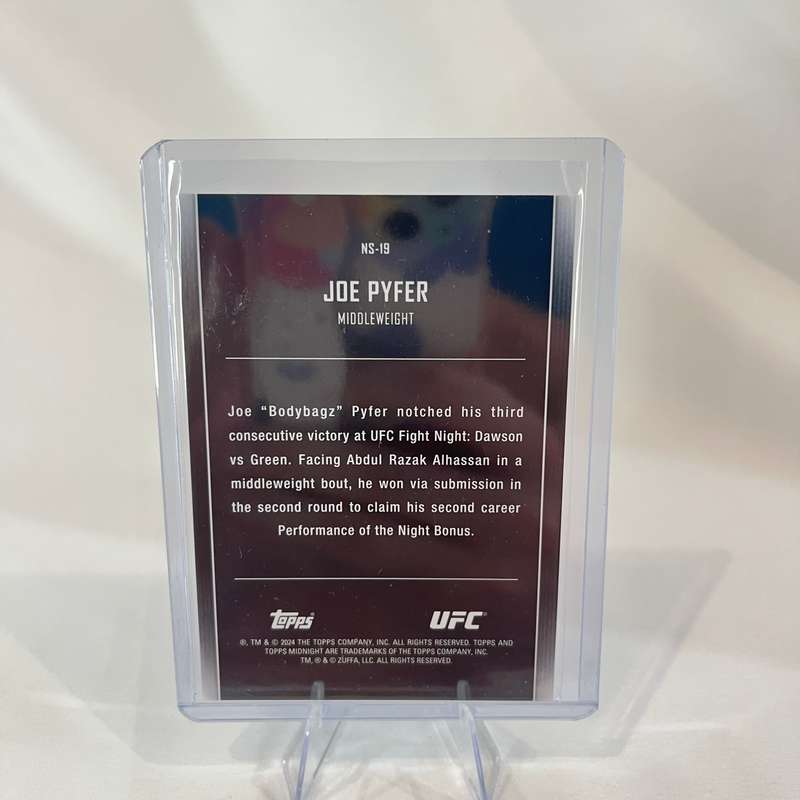 2024 Topps UFC Midnight - Night Stars Joe Pyfer  #NS-19