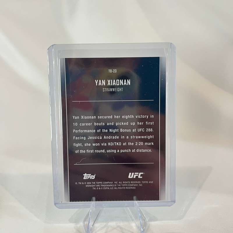 2024 Topps UFC Midnight - The One and Only Yan Xaionan #TO-23