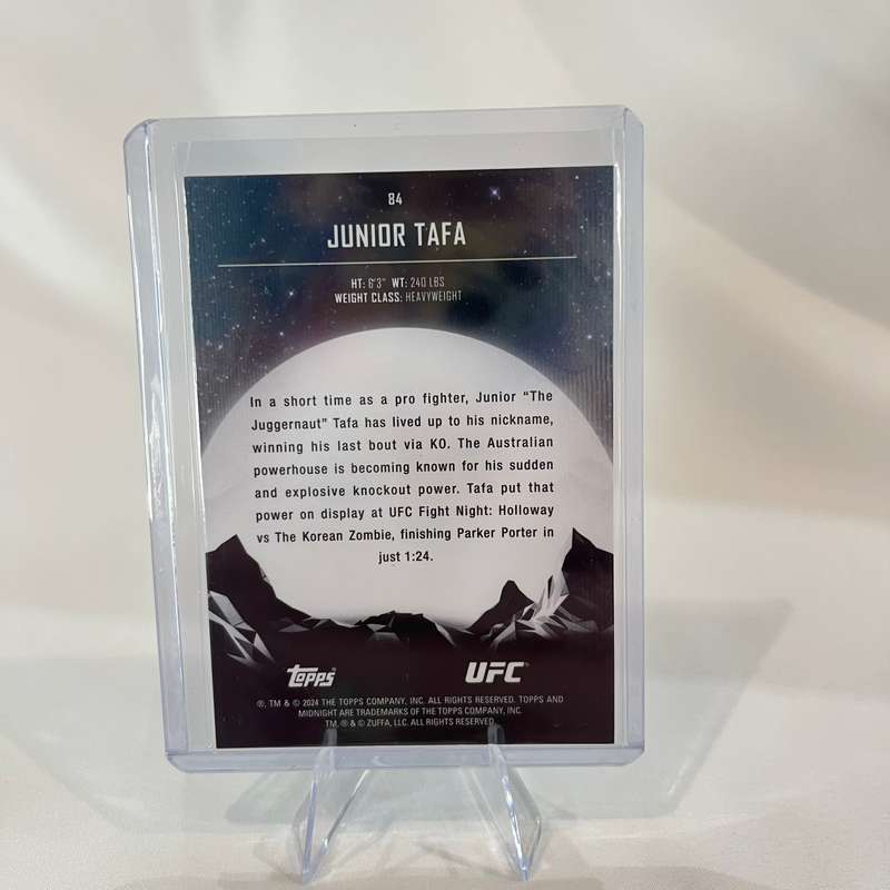 2024 Topps UFC Midnight - Junior Tafa Morning RC SP 35/125 #84