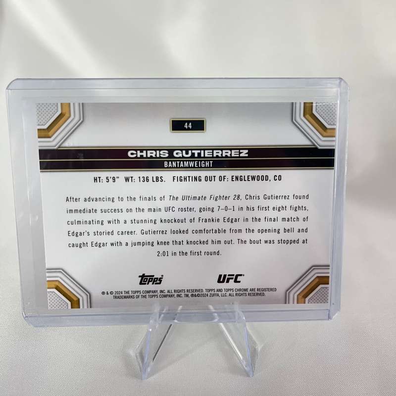 2024 Topps Chrome UFC - Chris Gutierrez Speckle Refractor 249/299 #44