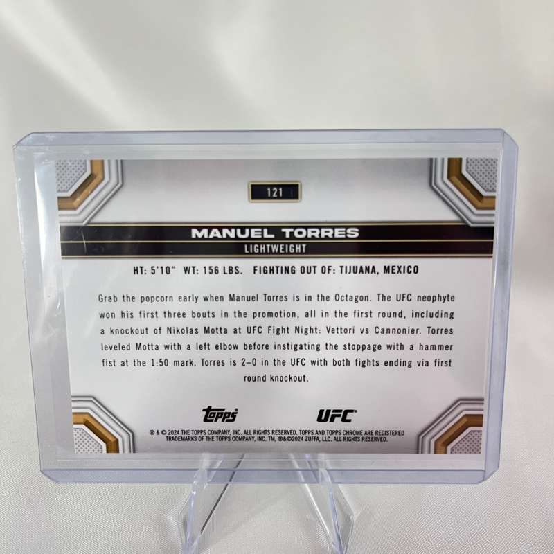 2024 Topps Chrome UFC - Manuel Torres Speckle Refractor 14/299 #121