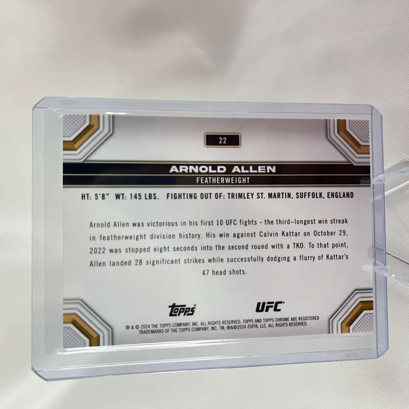 2024 Topps Chrome UFC - Arnold Allen Speckle Refractor 97/299 #22