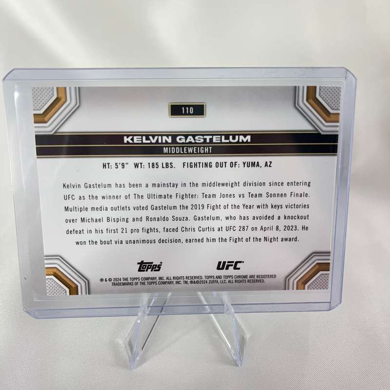 2024 Topps Chrome UFC - Kelvin Gastelum Aqua Refractor 136/199 #110