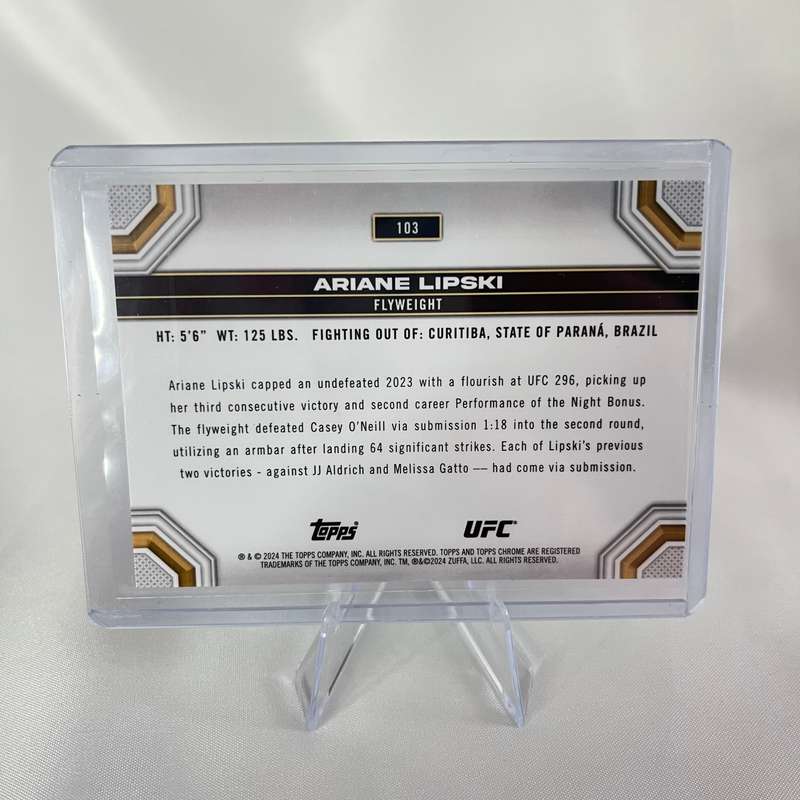 2024 Topps Chrome UFC - Ariane Lipski Aqua Refractor 76/199 #103