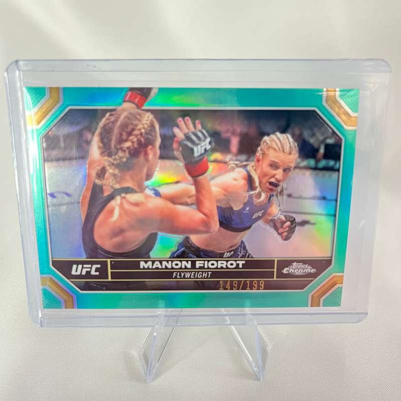 2024 Topps Chrome UFC - Manon Fiorot Aqua Refractor /199 #120