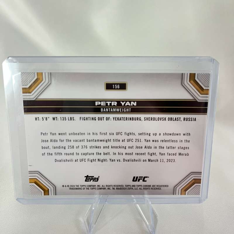 2024 Topps Chrome UFC - Petr Yan Aqua Refractor 168/199 #156