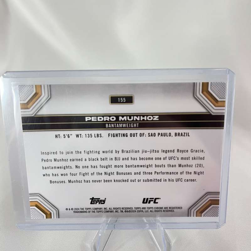 2024 Topps Chrome UFC - Pedro Munhoz Blue Refractor 99/150 #155