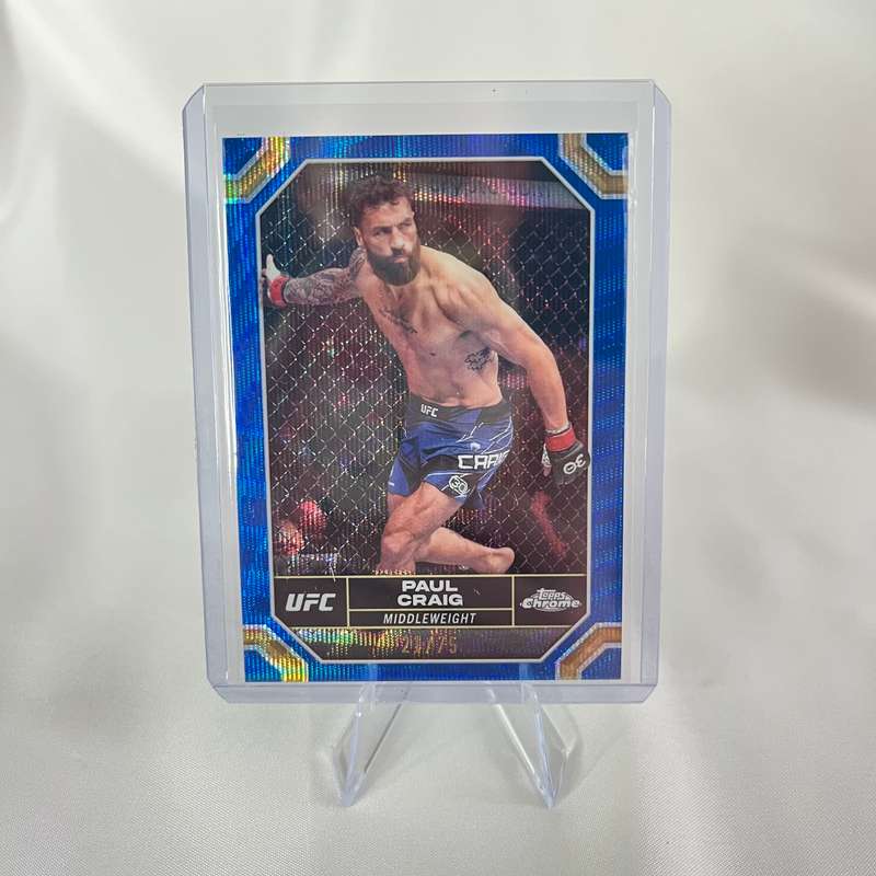 2024 Topps Chrome UFC - Paul Craig Blue Wave Refractor 21/75 #153