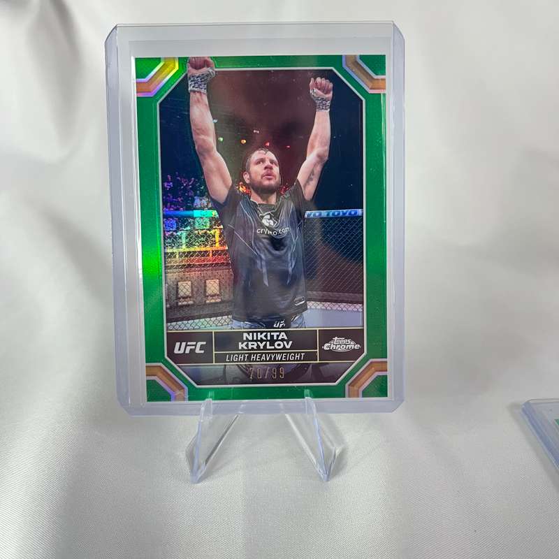 2024 Topps Chrome UFC - Nikita Krylov Green Refractor 70/99 #150