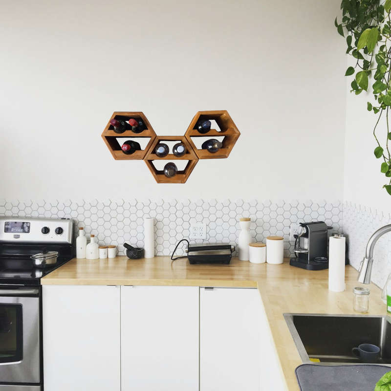 hexagon wine holder