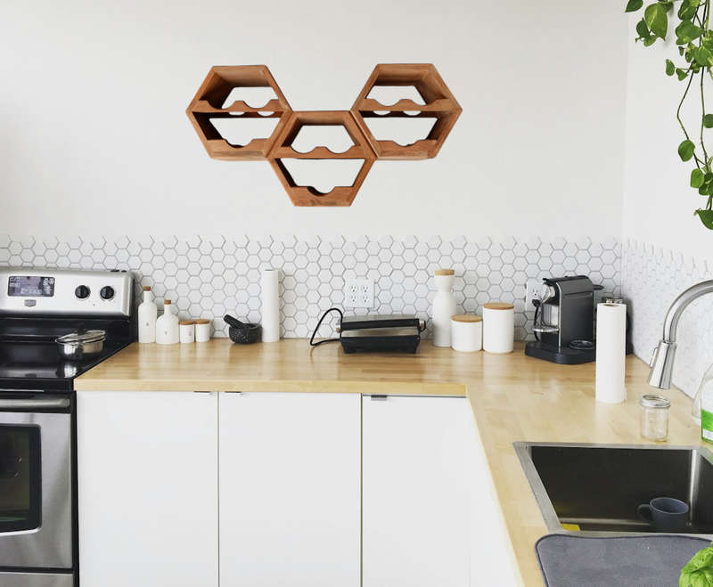 hexagon wine holder