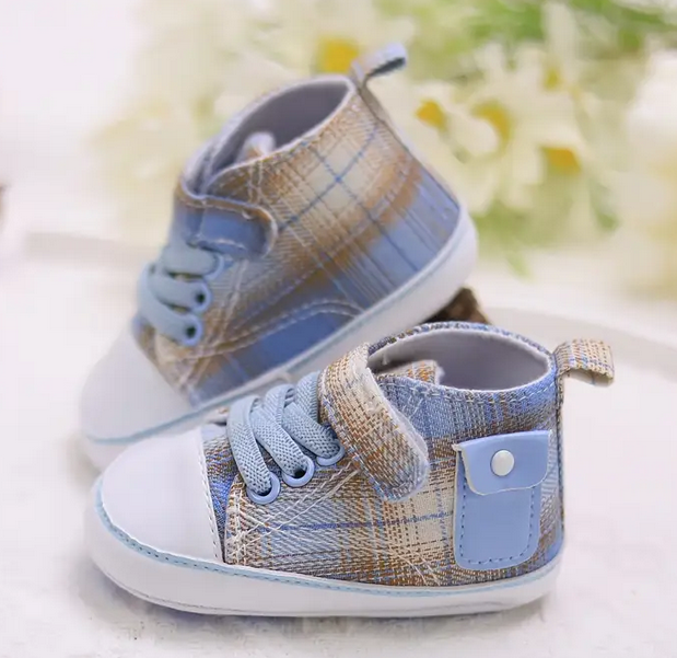 Baby Shoes - 2 Pairs Denim Blue and Light Blue