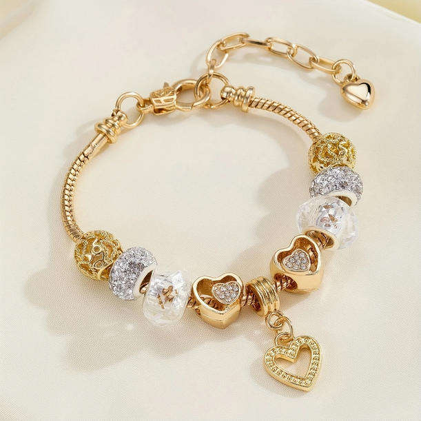 Charm Bracelet with Heart Pendant