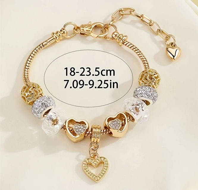 Charm Bracelet with Heart Pendant