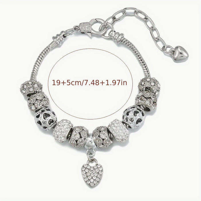 Charm Bracelet with Heart Pendant